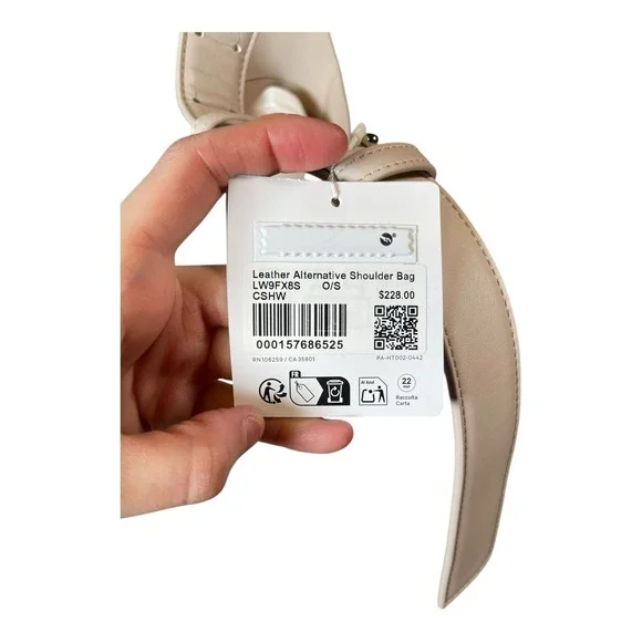 Lululemon Cactus Leather Shoulder Bag 8L Cashew With Silver Hardware & Dust Bag - Picture 11 of 16